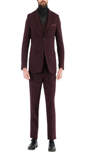 Men's 3 Piece-Bradford Burgundy