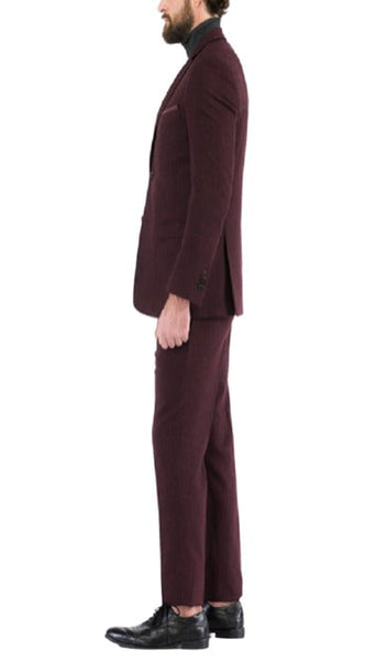 Men's 3 Piece-Bradford Burgundy