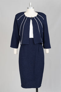 Allen Kay Jacket Dress 9115 Navy