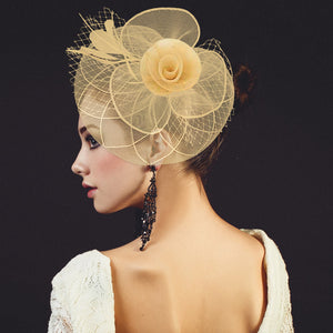 BDF Fascinator Hat 1542-Beige