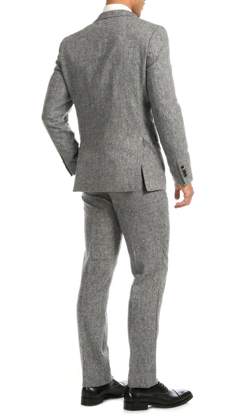 Bradford Grey Slim Fit 3pc Tweed Suit