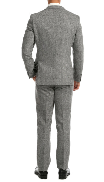 Bradford Grey Slim Fit 3pc Tweed Suit