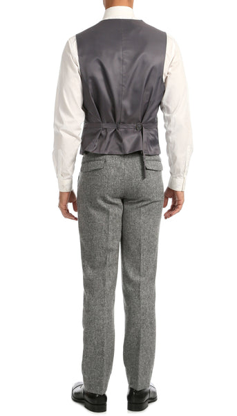 Bradford Grey Slim Fit 3pc Tweed Suit