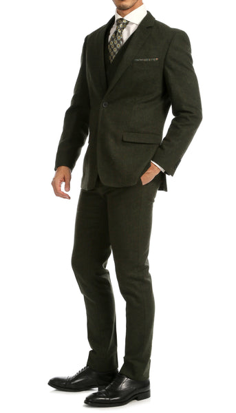 Bradford Hunter Green 3pc Tweed Suit