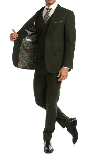 Bradford Hunter Green 3pc Tweed Suit