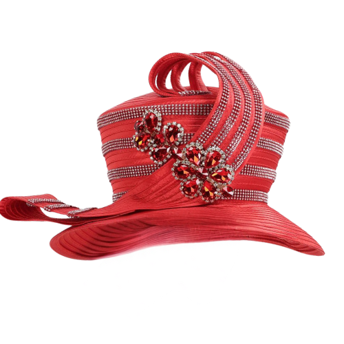 Women's Church Hat 133-red