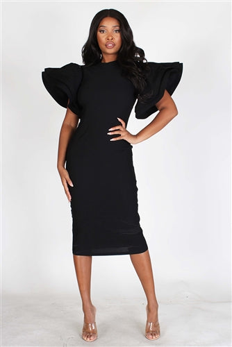 Women Church Dress El1853 Black