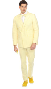 Men's Suit Slim fit Seersucker Yellow