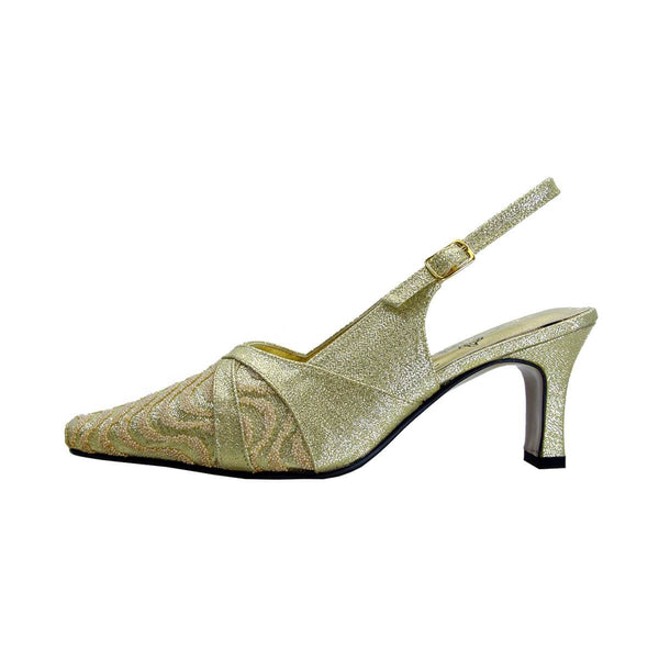 Women's Dress Slingback Pumps 627C Gold