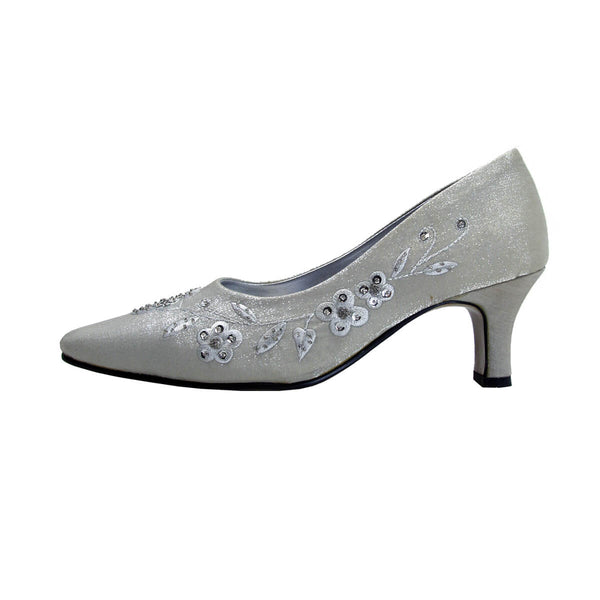 Women Church Shoes-652 Silver