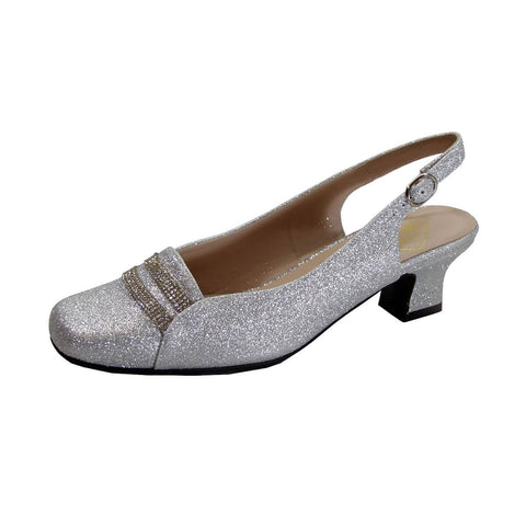 Women's Slingback Dress Shoe 908 Silver