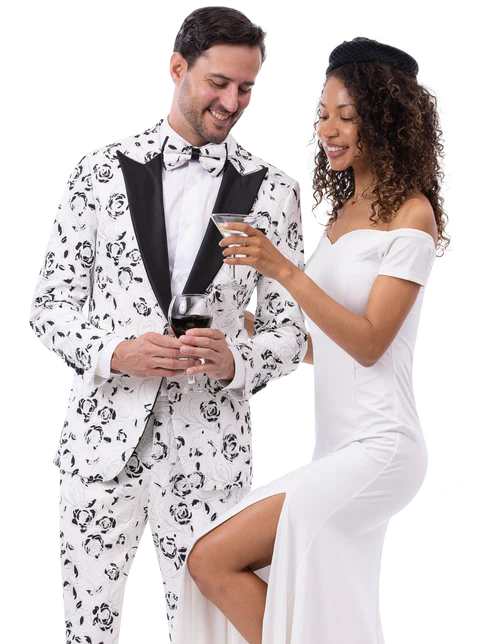 Ej Samuel Suit-JP126 WHITE BLACK