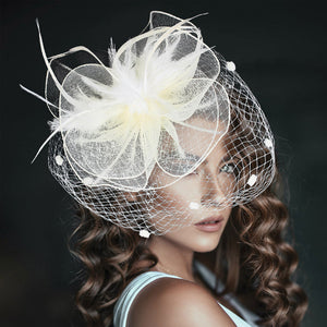 Women Church Fascinator 1237 White