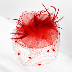 Women Church Fascinator 1237 Red