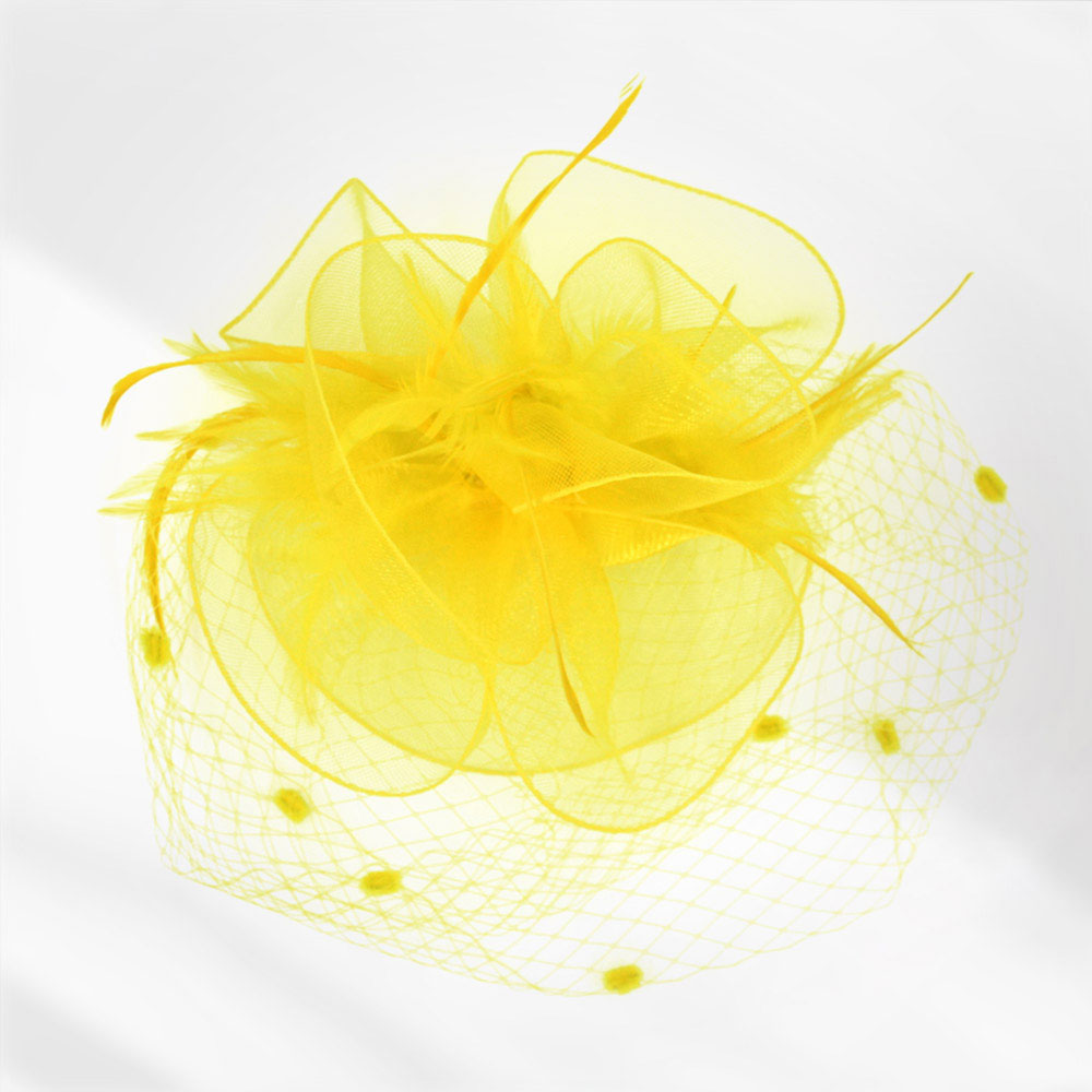 Women Church Fascinator 1237 Yellow