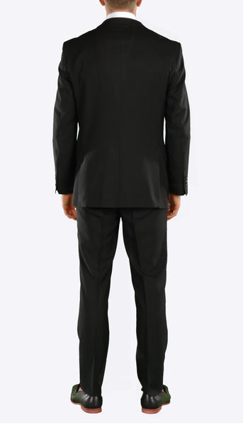 Men Black Regular Fit Suit - FORD