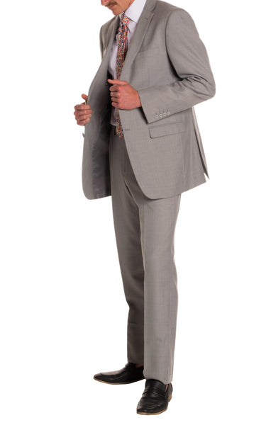 Men's Fashion Regular Fit Suit - Light Grey- FORD