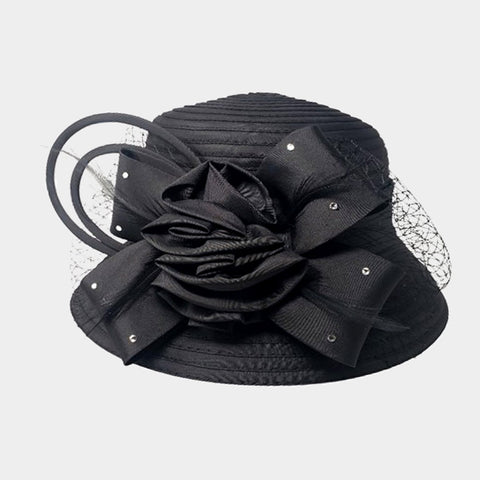 Women Church Hat- H18 Black