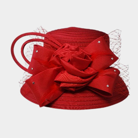 Women Church Hat-H18 Red