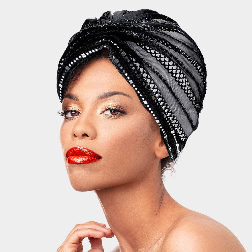 Women Fashion Turban 2462 Black