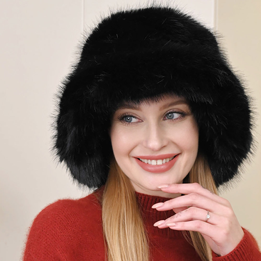 Women Church Faux Fur Hat H3379