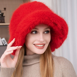 Women Church Faux Fur Hat H3379