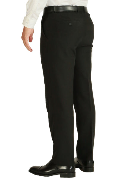 PL1969 Mens Black Slim Fit 2 piece Notch Lapel Suit