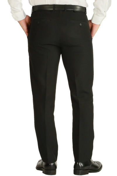 PL1969 Mens Black Slim Fit 2 piece Notch Lapel Suit