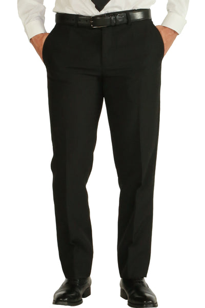 PL1969 Mens Black Slim Fit 2 piece Notch Lapel Suit