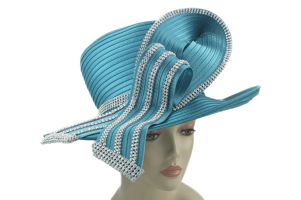Women Church Hat 8222 Light blue