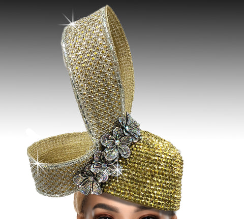 Women Church Hat 3051 Gold