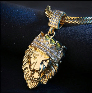 Men's Jewelry Set Chain & Pendant -8100 Lion Head