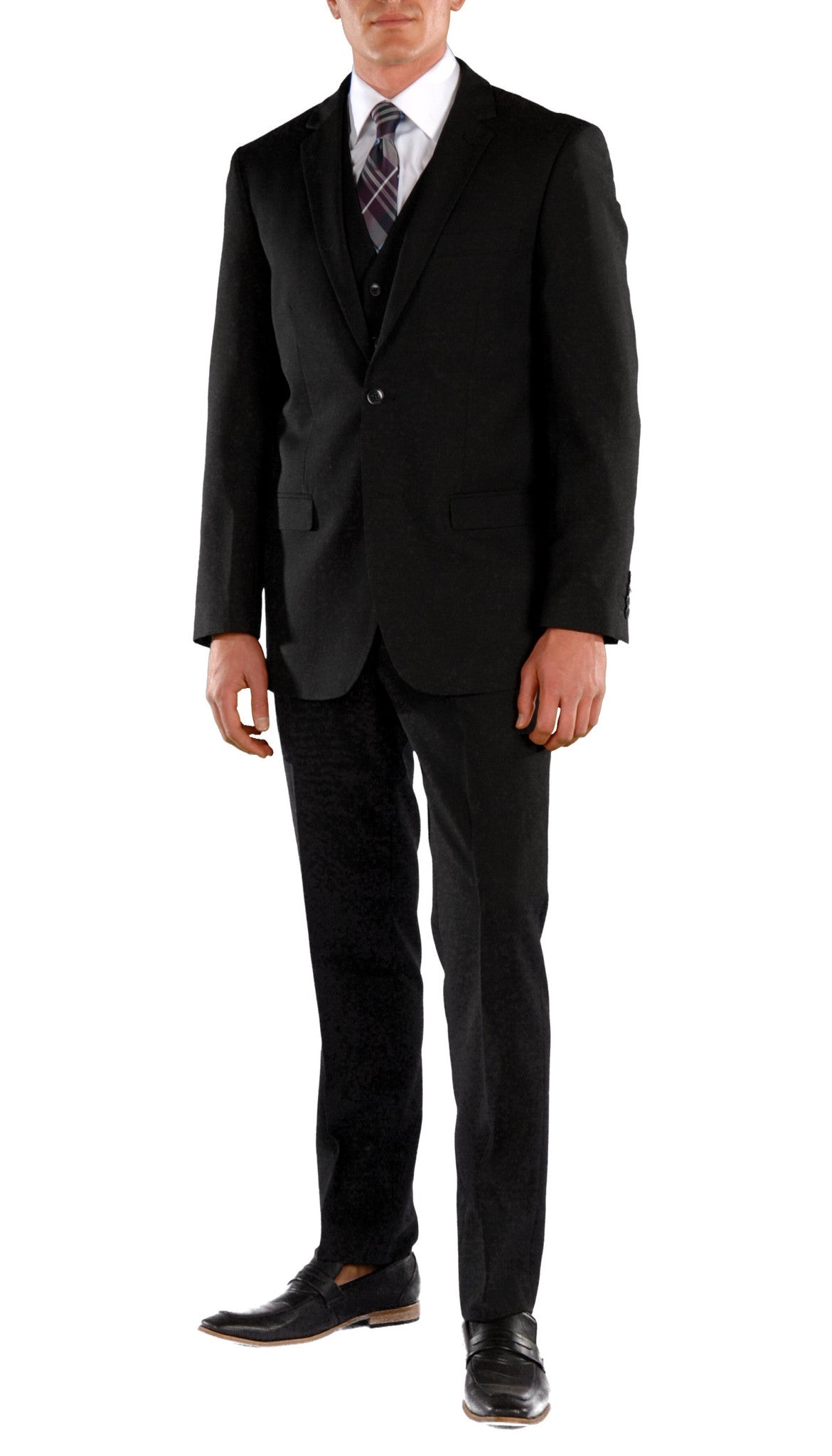 Black Slim Fit Suit  - 3PC - JAX
