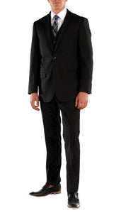 Black Slim Fit Suit  - 3PC - JAX