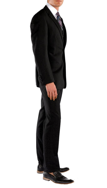 Black Slim Fit Suit  - 3PC - JAX