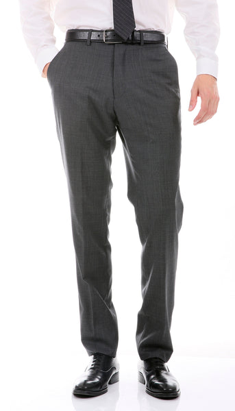 Men's Wool Slim Fit Suit- Mason Charcoal