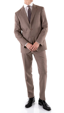 Men's Premium Wool Slim Fit Suit-Mason Sand