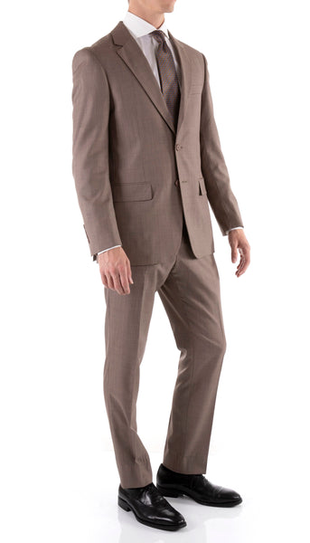 Men's Premium Wool Slim Fit Suit-Mason Sand