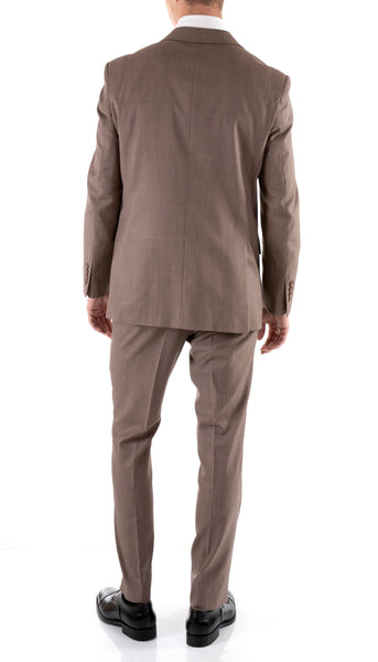 Men's Premium Wool Slim Fit Suit-Mason Sand