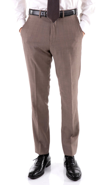 Men's Premium Wool Slim Fit Suit-Mason Sand