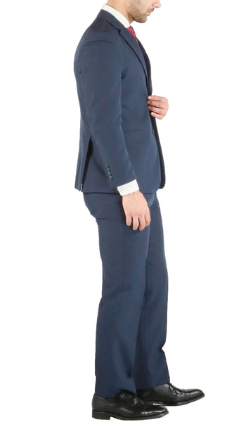 Men's Navy Slim Fit Suit-PL1969