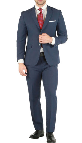 Men's Navy Slim Fit Suit-PL1969