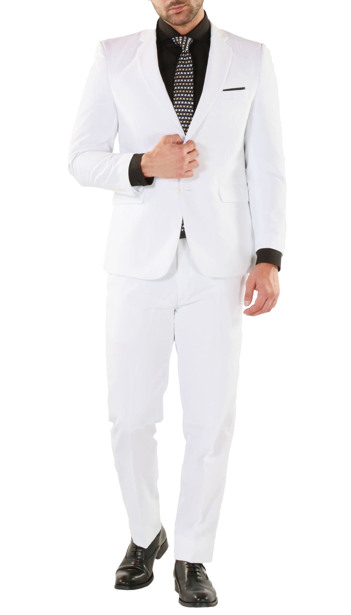 Men's White Slim Fit- Suit-PL1969
