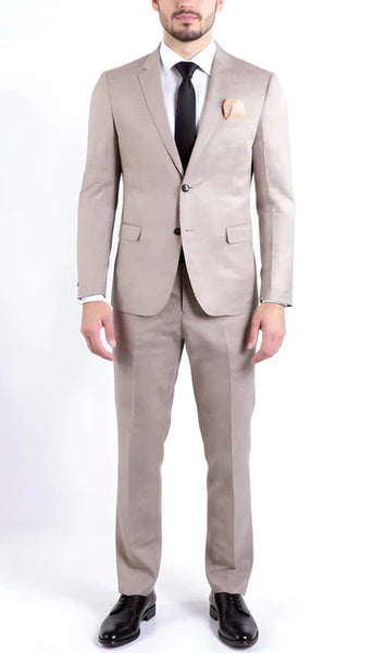 Men 2 Piece Suit Nelson Beige