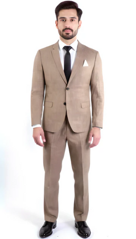 Men 2 Piece Suit Whitmore Tan