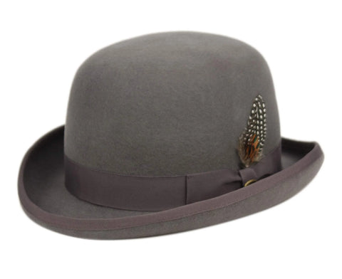Men Derby Bowler Hat-Grey