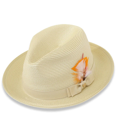 Men Fedora Hat Tapa Tan H126