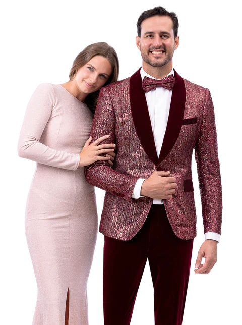 Men's Ej Samual Suit JP131 Wine