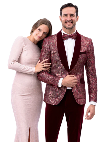 Men's Ej Samual Suit JP131 Wine
