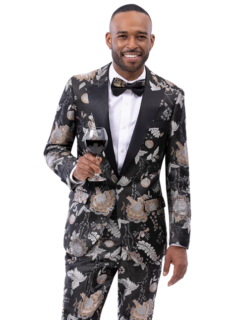 Men's Ej Samual Suit JP133 Black Gold